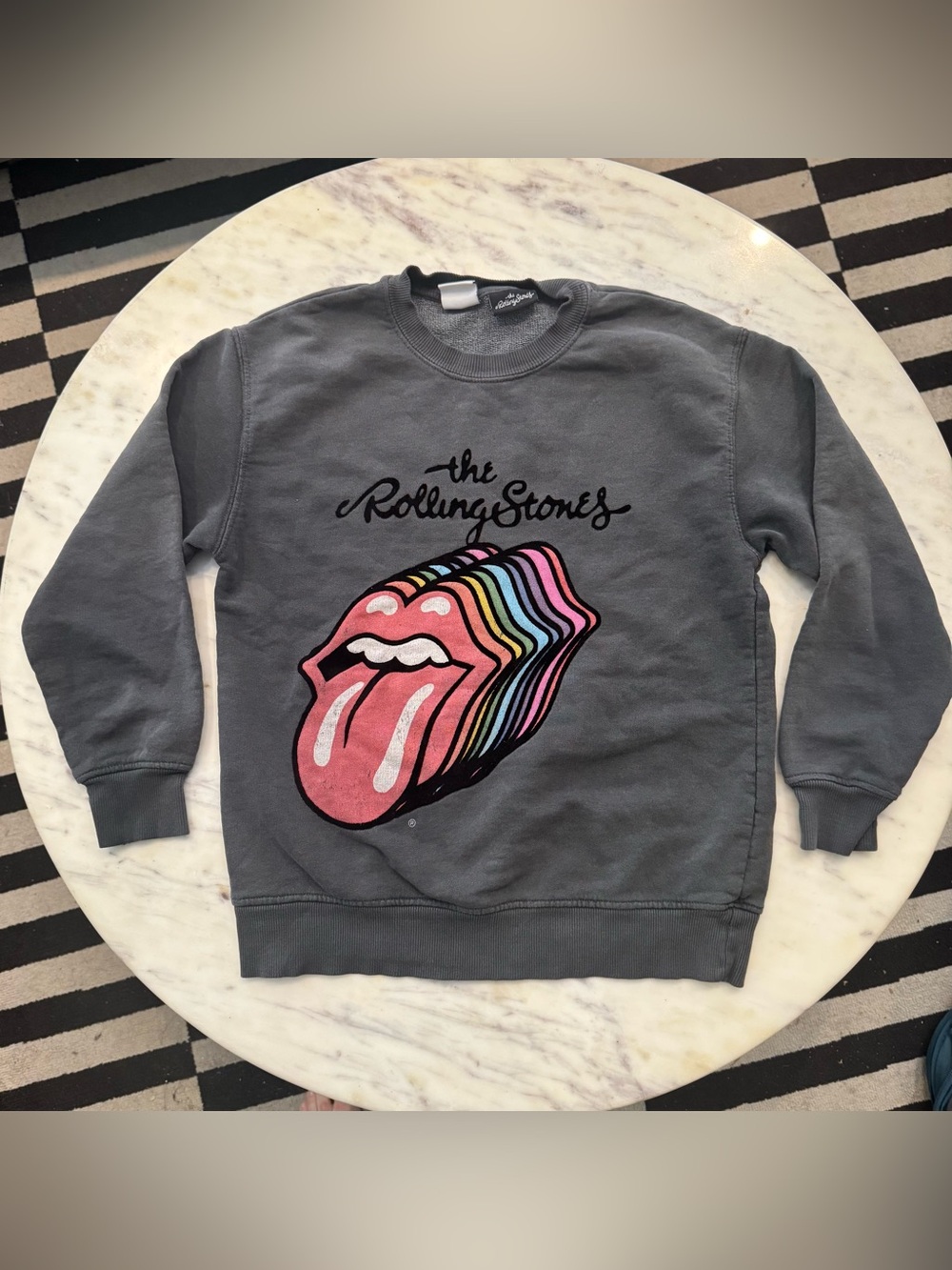 Zara Kids Rolling Stones Graphic Crewneck Sweatshirt - 10